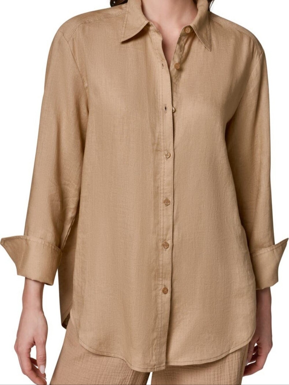 Donna Karan New York Weekend Linen Shirt